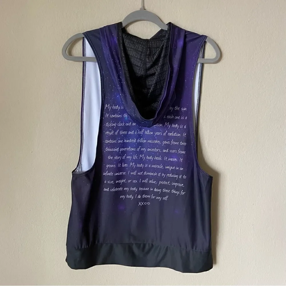 Frogmouth Space Black Purple Hoody  Size L - Picture 7 of 8